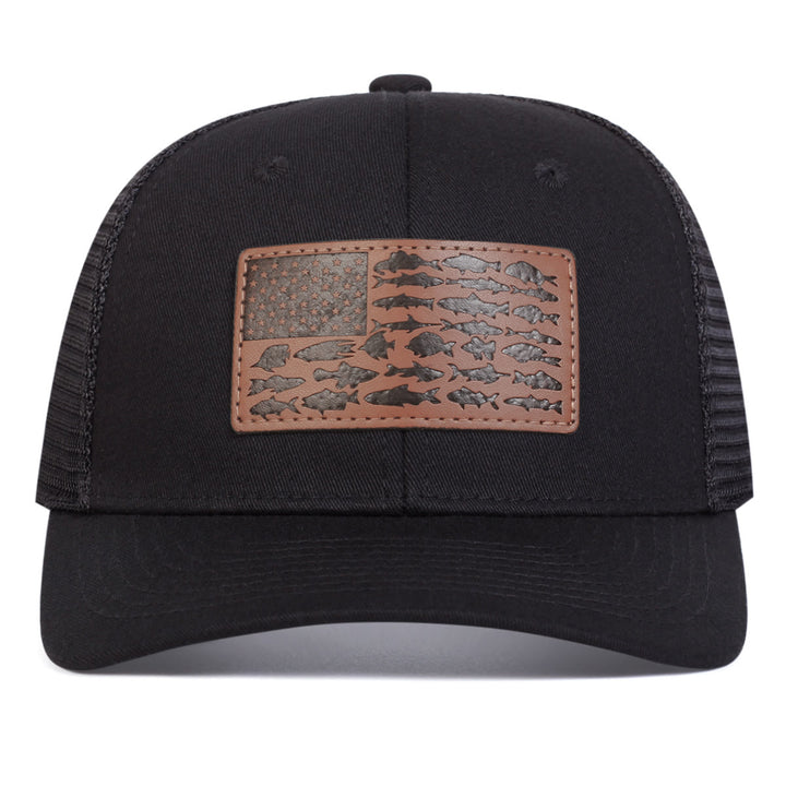 Fish And Flag Adjustable Men's Outdoor Trucker Hat - image 2