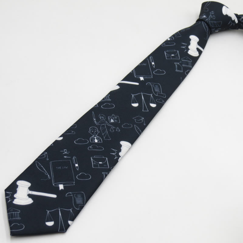 Men's Scales Of Mathematics Pattern Necktie - image 1