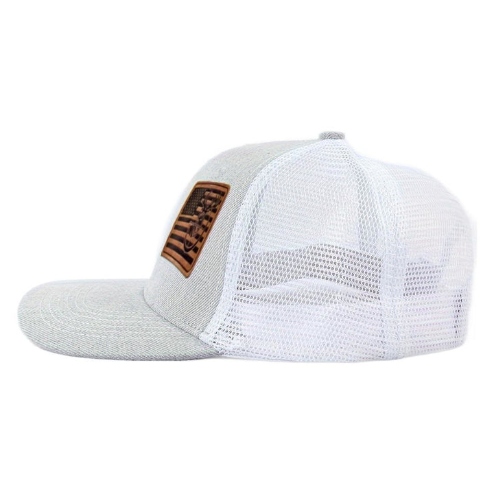 Geometric Deer's Head Flag Adjustable Men's Trucker Hat - image 5