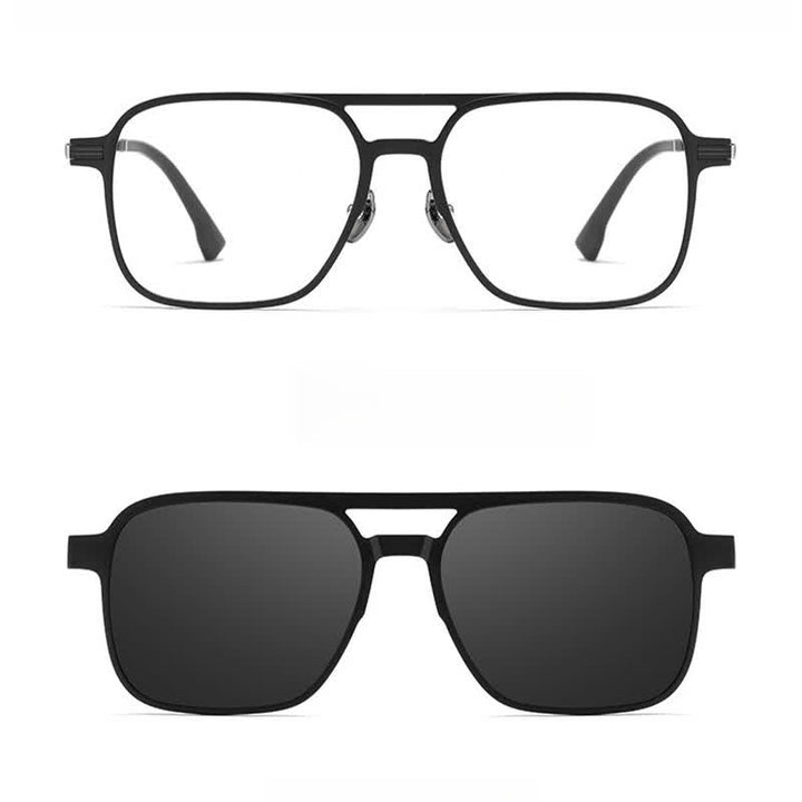 3Pcs Creative Magnetic Clip-on Lens & Eyeglass Frames Sunglasses