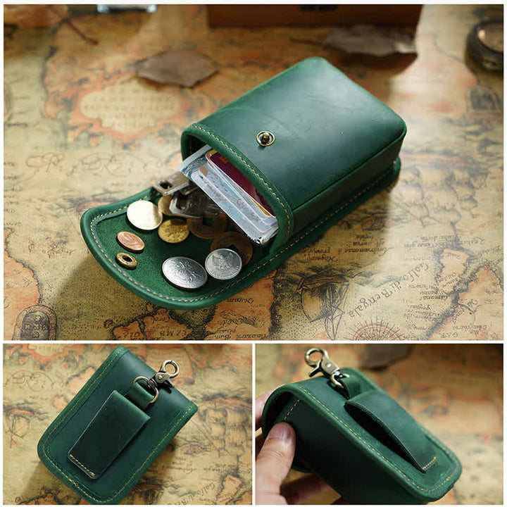 Mini Coin Purse Retro Hanging Storage Belt Bag - image 7