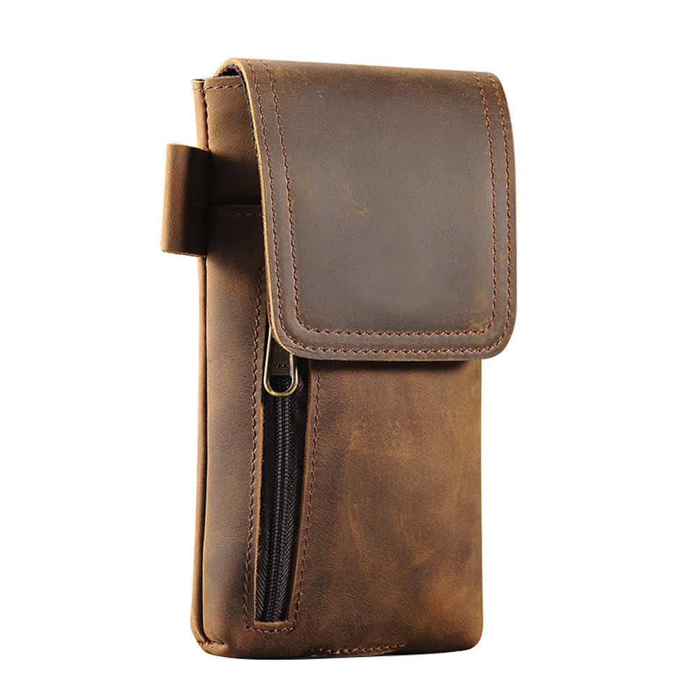 Multi-Function Magnetic Phone Fanny Pack Leather Belt Bag - image 7