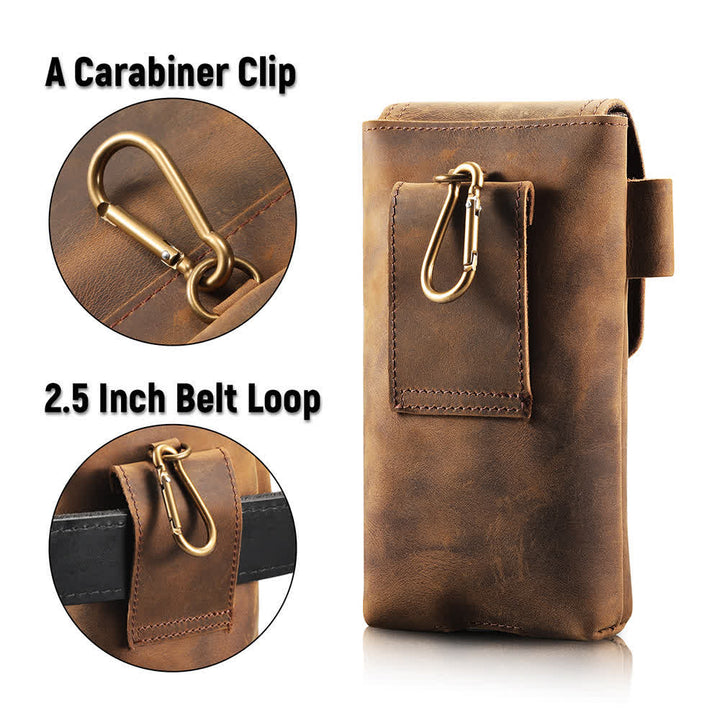Multi-Function Magnetic Phone Fanny Pack Leather Belt Bag - image 4