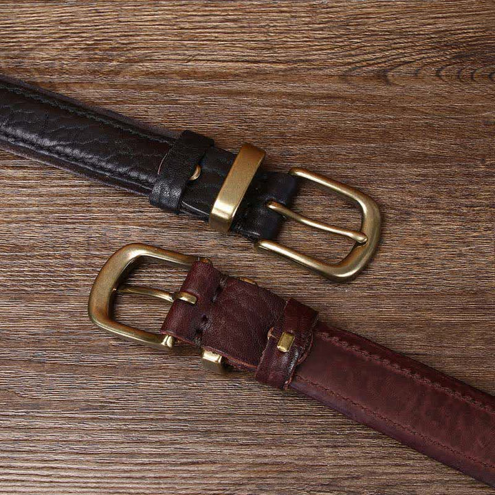 Rough Texture Water Ripple Vintage Detailed Leather BVelt - image 4