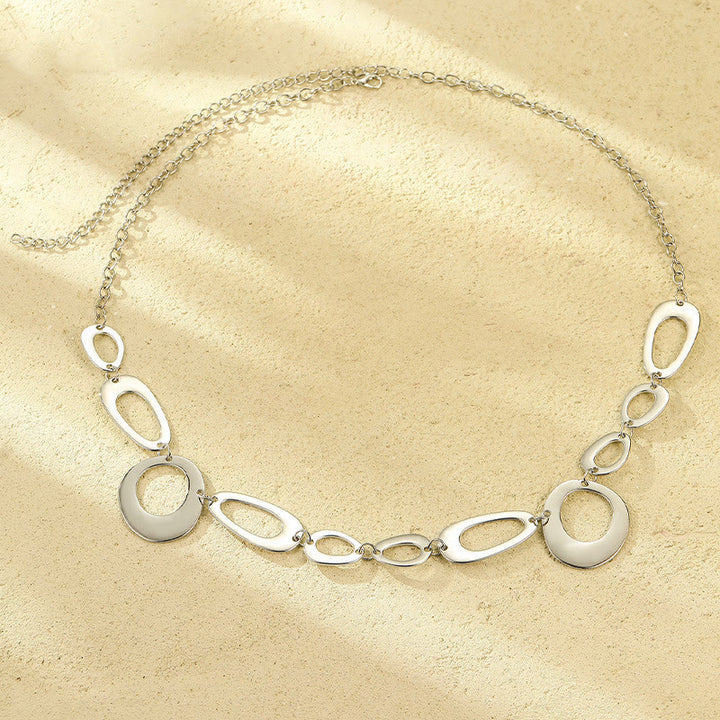 Women's Silver Ring Chain Belt Metal Waist Chain - image 5