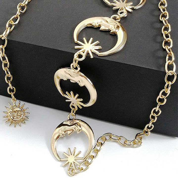Women's Moon And Star Chain Belt Metal Waist Chain - image 3