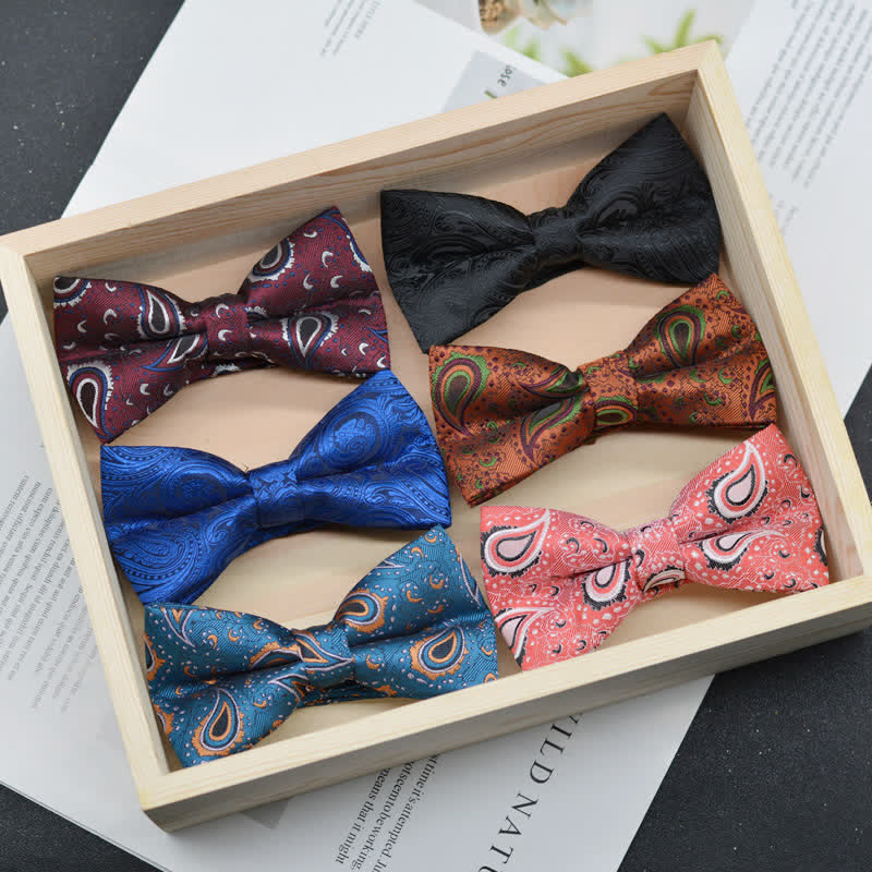Men's Elegant Paisley Vintage Art Pattern Bow Tie