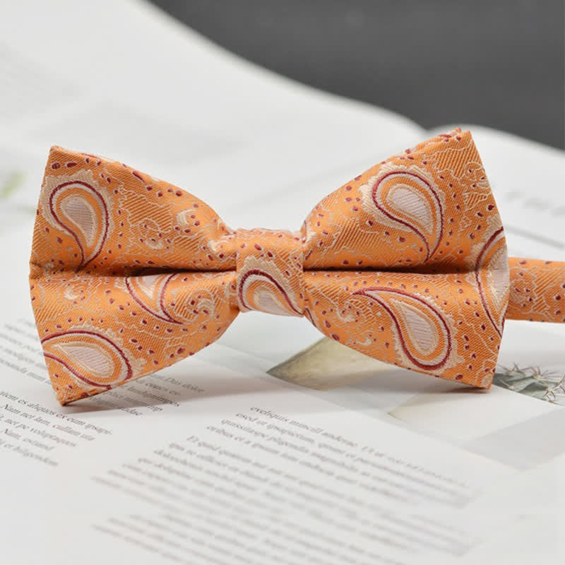 Men's Elegant Paisley Vintage Art Pattern Bow Tie - Style #8 - image 11