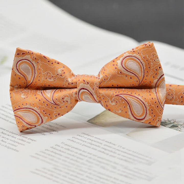 Men's Elegant Paisley Vintage Art Pattern Bow Tie - Style #8 - image 11