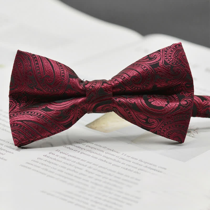 Men's Elegant Paisley Vintage Art Pattern Bow Tie - Style #14 - image 17