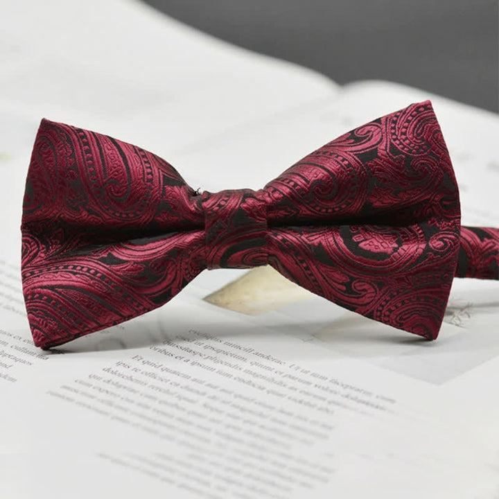 Men's Elegant Paisley Vintage Art Pattern Bow Tie - Style #14 - image 17
