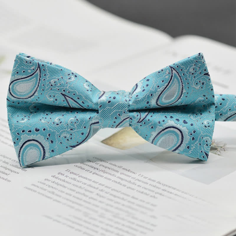 Men's Elegant Paisley Vintage Art Pattern Bow Tie - Style #9 - image 12