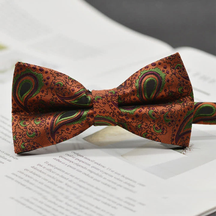 Men's Elegant Paisley Vintage Art Pattern Bow Tie - Style #6 - image 9