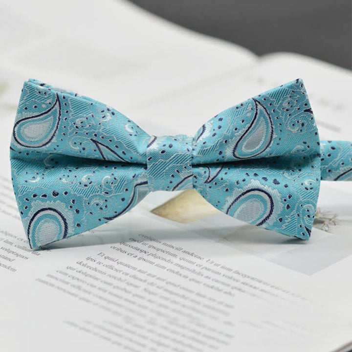 Men's Elegant Paisley Vintage Art Pattern Bow Tie - Style #9 - image 12