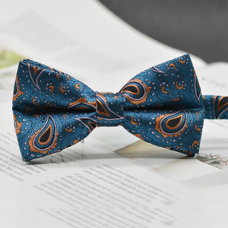 Men's Elegant Paisley Vintage Art Pattern Bow Tie - Style #5 - image 8