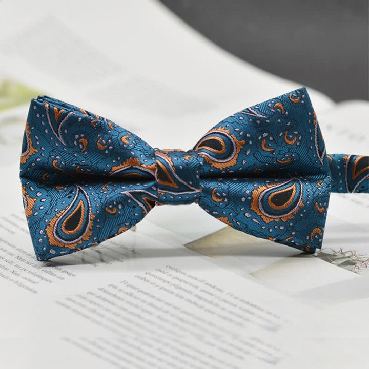 Men's Elegant Paisley Vintage Art Pattern Bow Tie - Style #5 - image 8