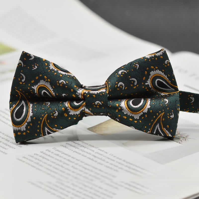 Men's Elegant Paisley Vintage Art Pattern Bow Tie - Style #4 - image 7