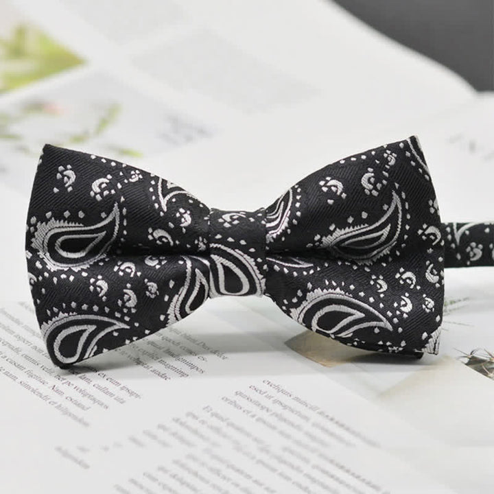 Men's Elegant Paisley Vintage Art Pattern Bow Tie - Style #2 - image 5
