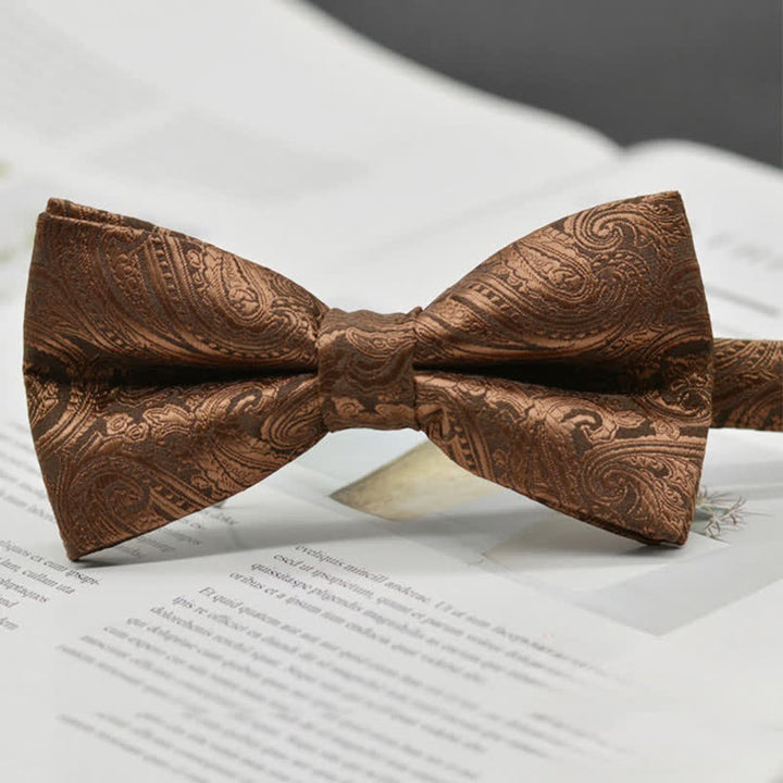 Men's Elegant Paisley Vintage Art Pattern Bow Tie - Style #15 - image 18