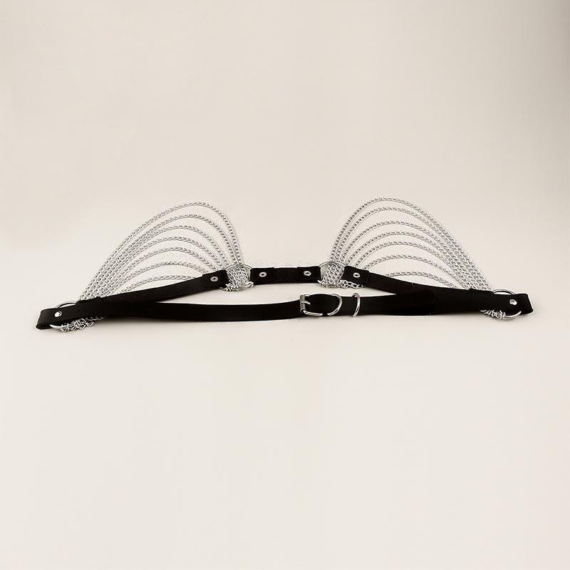Punk Chain Belt Seven Layers Chain Leather Belt - image 7