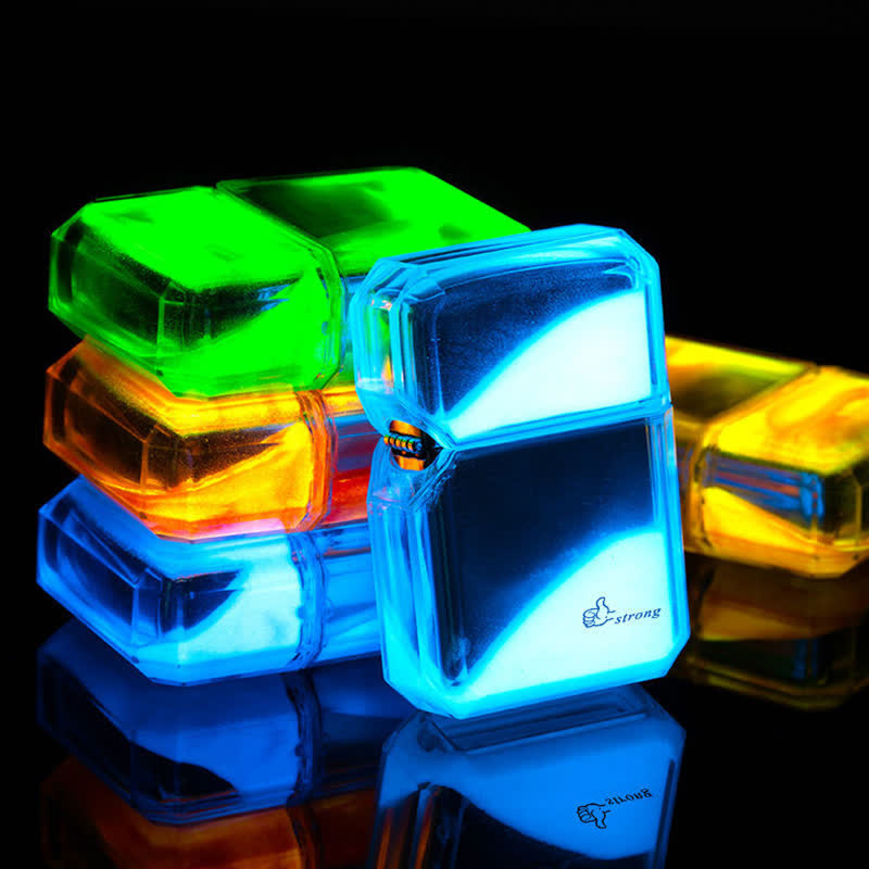 Cool Fluorescent Color Quicksand Refillable Butane Lighter - image 0