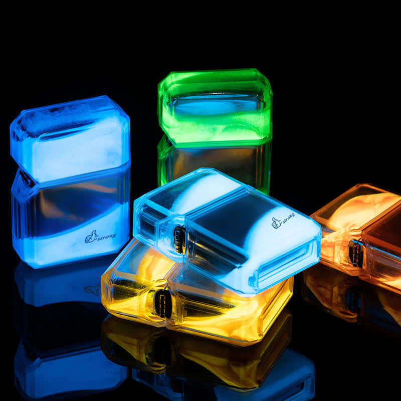 Cool Fluorescent Color Quicksand Refillable Butane Lighter - image 10