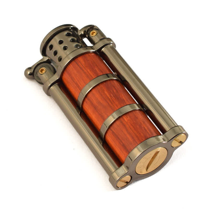 Antique Style Wooden Shell Refillable Kerosene Lighter - Style #3 - image 6
