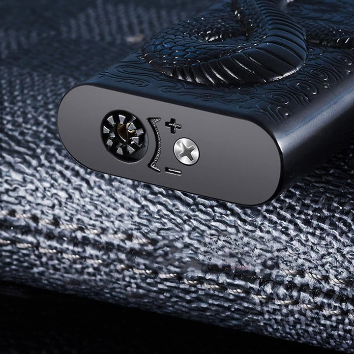 Double Flame Embossed Serpent King Refillable Butane Lighter - image 10
