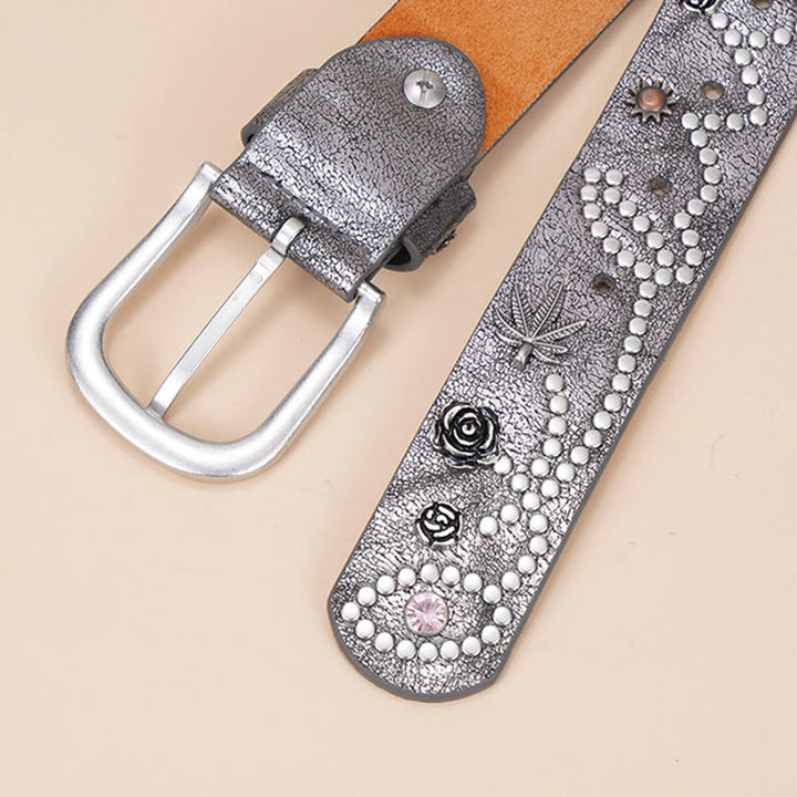 Women's Western Cowgirl Rivet Pin Buckle Belt - image 5