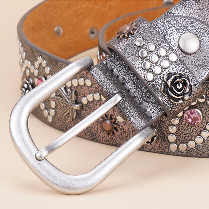 Women's Western Cowgirl Rivet Pin Buckle Belt - image 6
