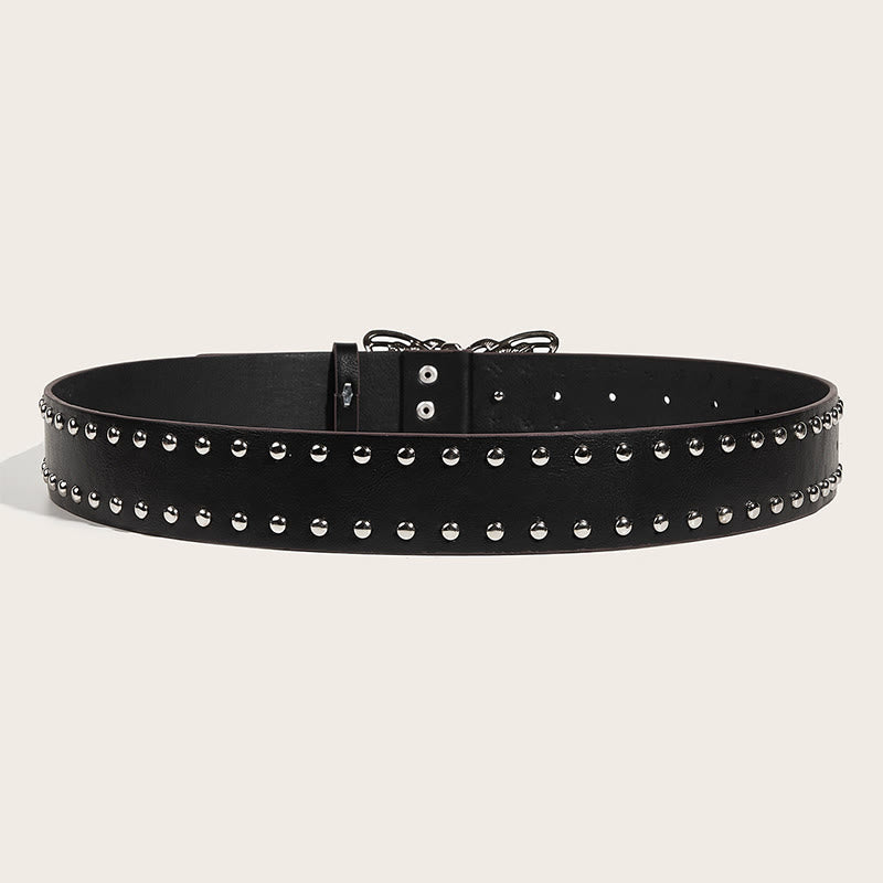 Women's Western Cowgirl Studded Butterfly Buckle Leather Belt - image 2