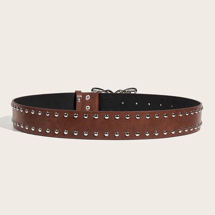Women's Western Cowgirl Studded Butterfly Buckle Leather Belt - image 10