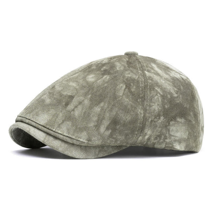 Spring Stylish Tie-dyed Newsboy Cotton Beret Hat - Olive Green - Style #2 - Adjustable (22"-24") - image 13