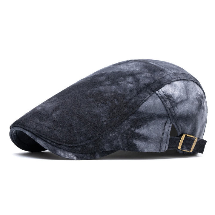 Spring Stylish Tie-dyed Newsboy Cotton Beret Hat - Black - Style #1 - Adjustable (22"-24") - image 14
