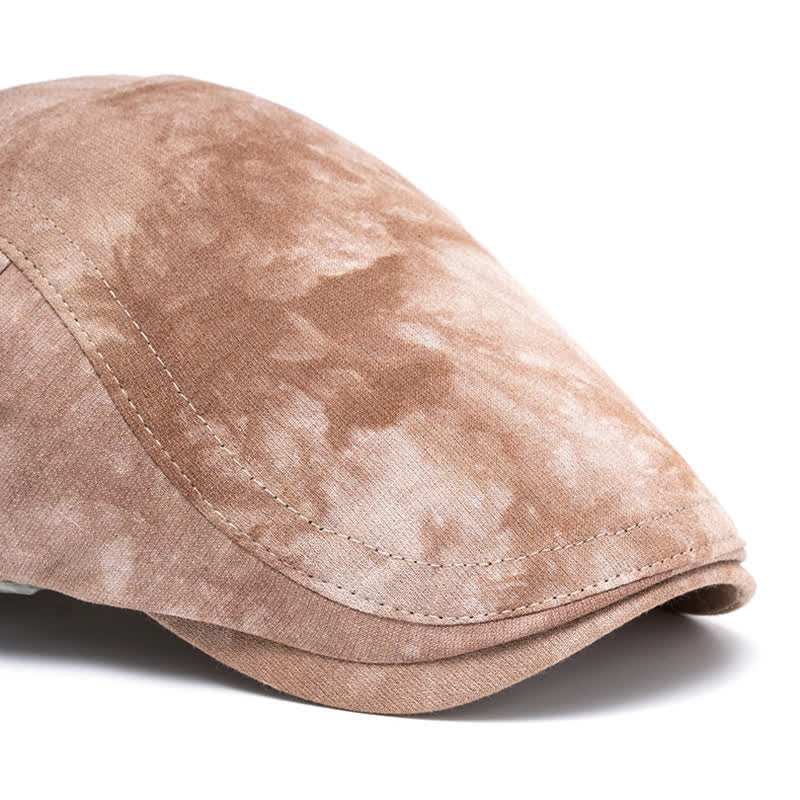 Spring Stylish Tie-dyed Newsboy Cotton Beret Hat