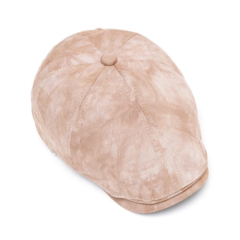 Spring Stylish Tie-dyed Newsboy Cotton Beret Hat