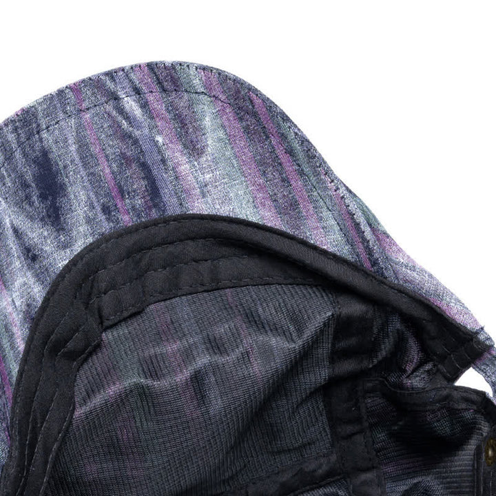 Striped Tie-dyed Graffiti Street Party Newsboy Beret Hat - image 8