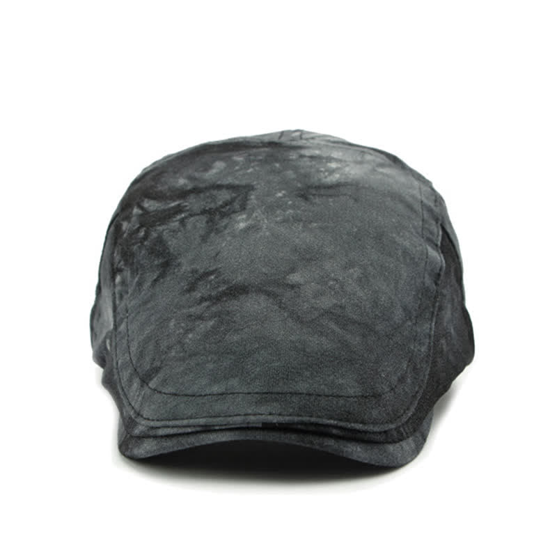 Vintage Style Tie-dyed Cotton Newsboy Beret Hat - image 4