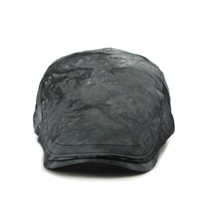 Vintage Style Tie-dyed Cotton Newsboy Beret Hat - image 4