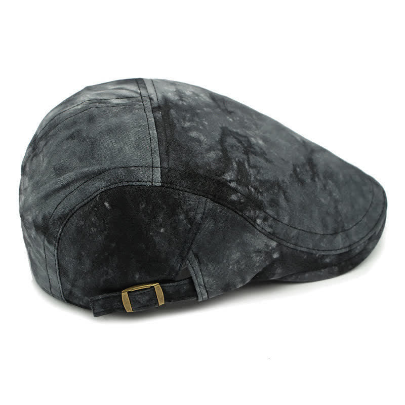 Vintage Style Tie-dyed Cotton Newsboy Beret Hat - image 3