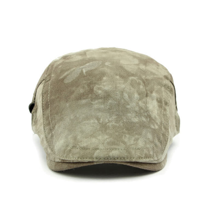 Vintage Style Tie-dyed Cotton Newsboy Beret Hat