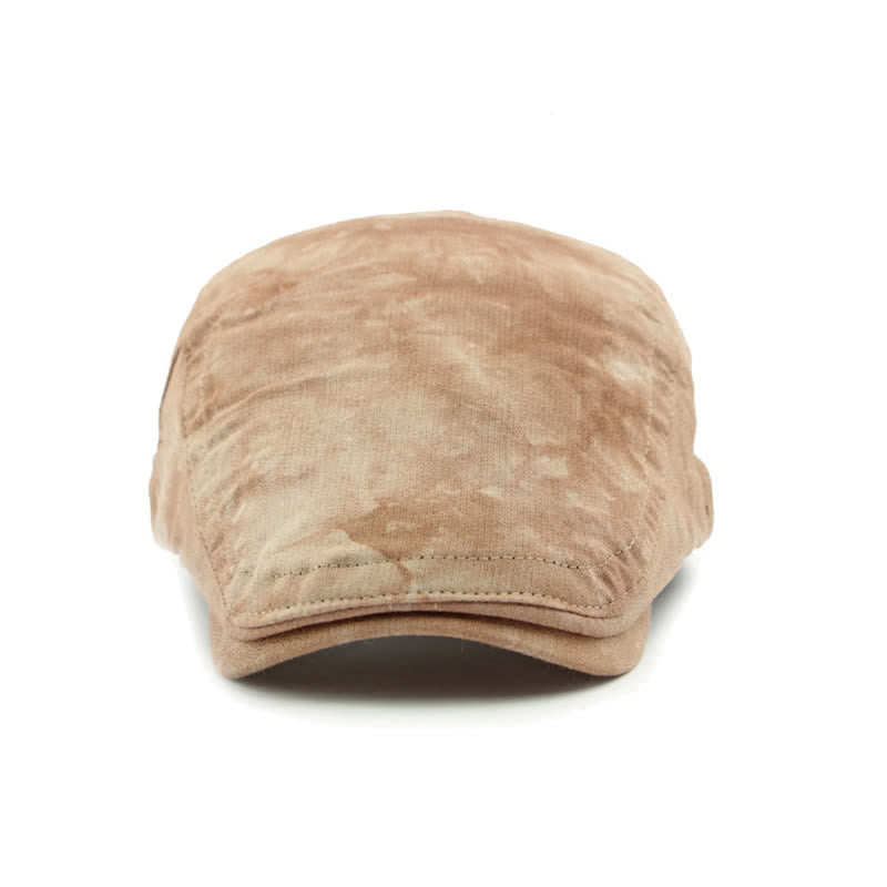 Vintage Style Tie-dyed Cotton Newsboy Beret Hat