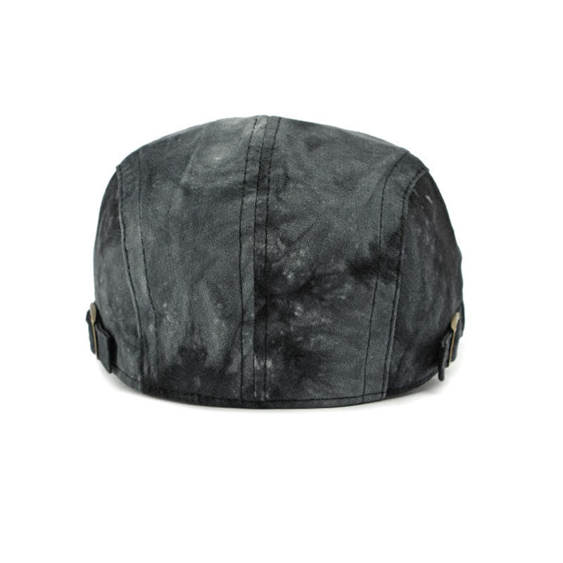 Vintage Style Tie-dyed Cotton Newsboy Beret Hat - image 5