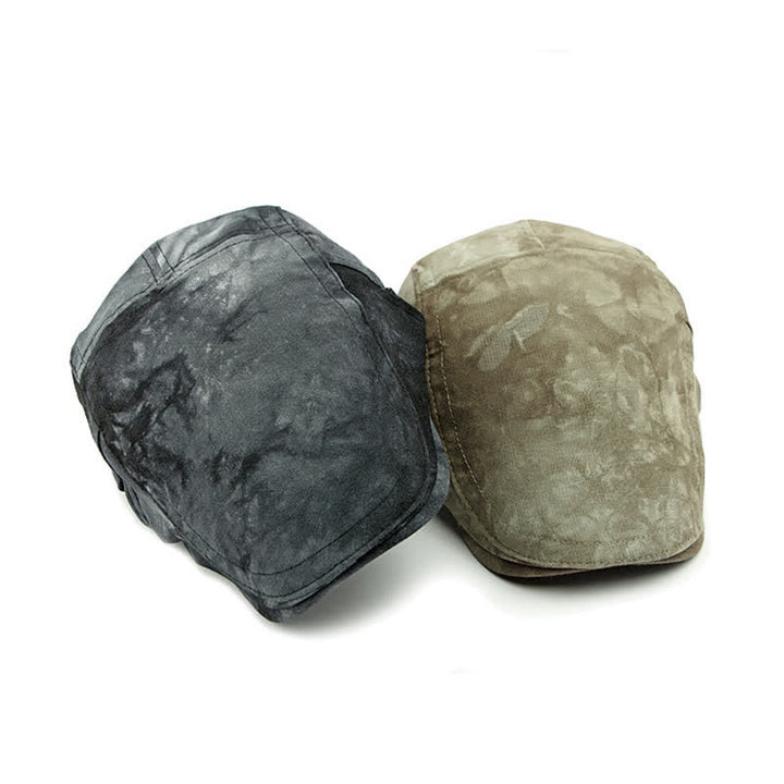 Vintage Style Tie-dyed Cotton Newsboy Beret Hat - image 10