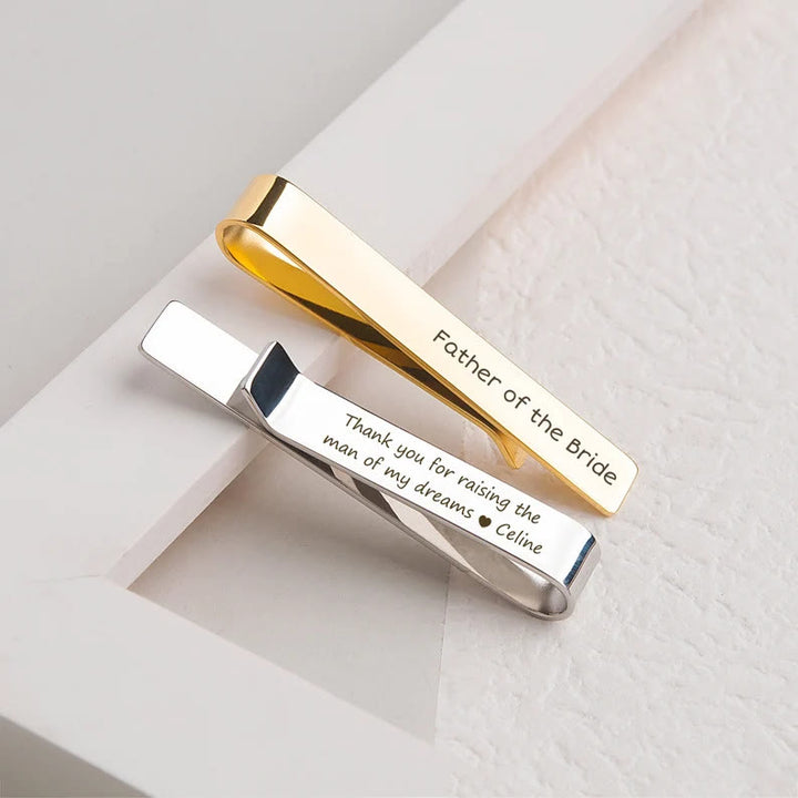 Custom Your Text Wedding Tie Bar For Neckties