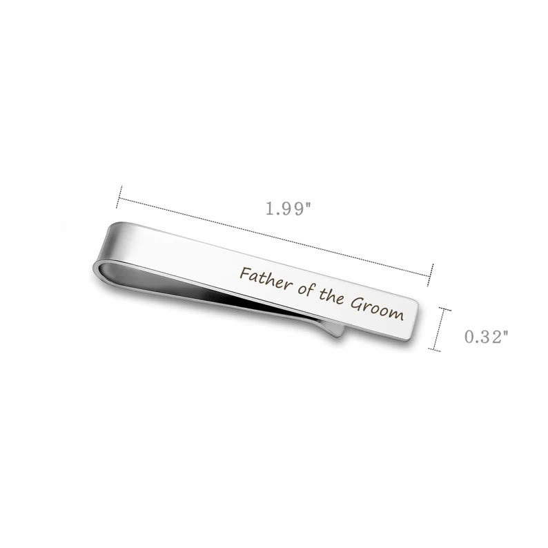 Custom Your Text Wedding Tie Bar For Neckties - image 6
