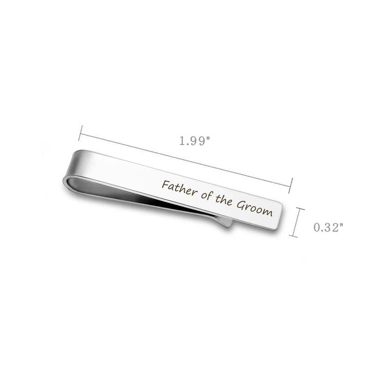 Custom Your Text Wedding Tie Bar For Neckties - image 6