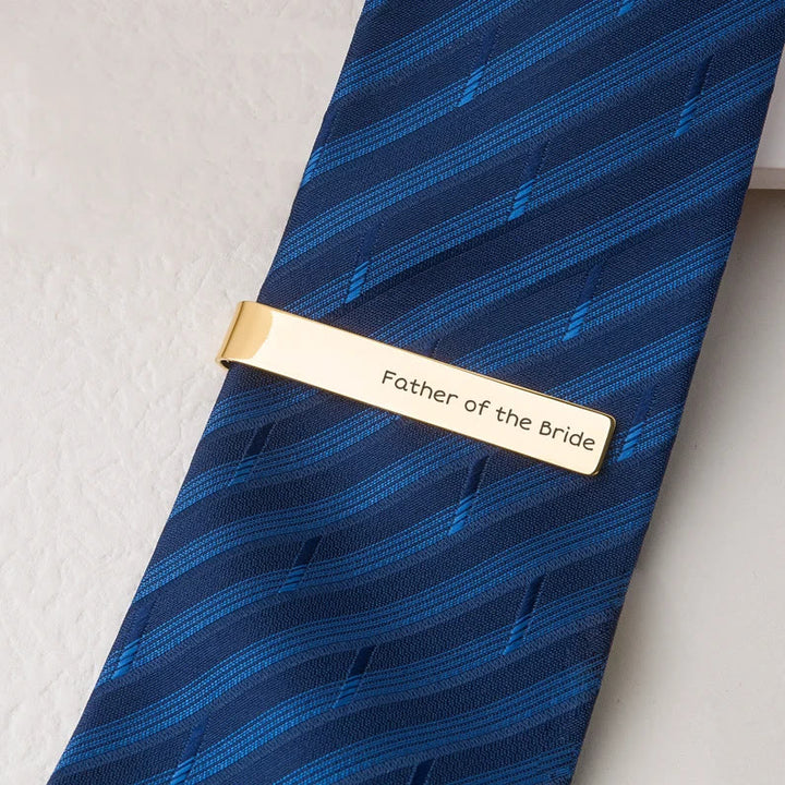 Custom Your Text Wedding Tie Bar For Neckties