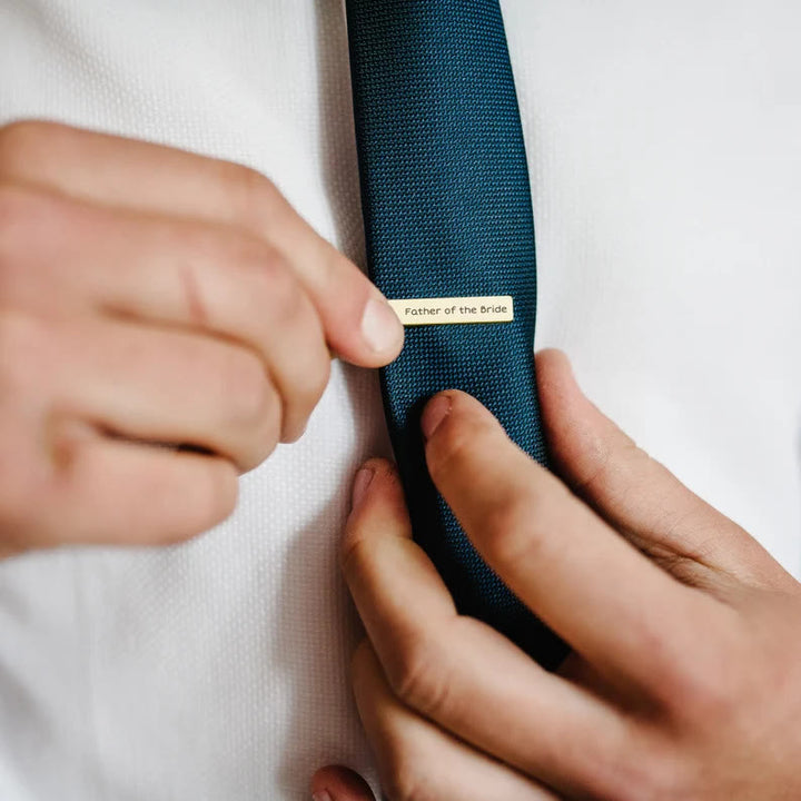 Custom Your Text Wedding Tie Bar For Neckties - image 4