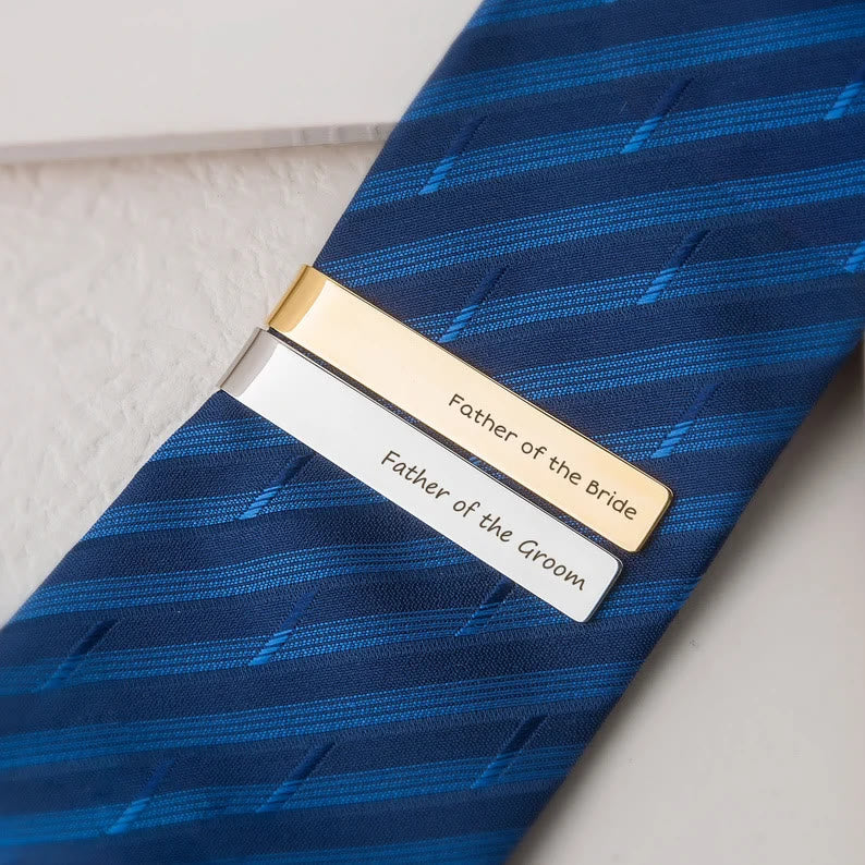 Custom Your Text Wedding Tie Bar For Neckties - image 3